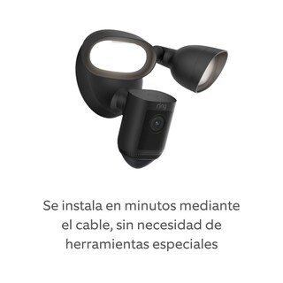 Foto 6 | Cámara De Seguridad Exterior Con Reflectores Y Sirena Cableada Ring Pro Color Negro