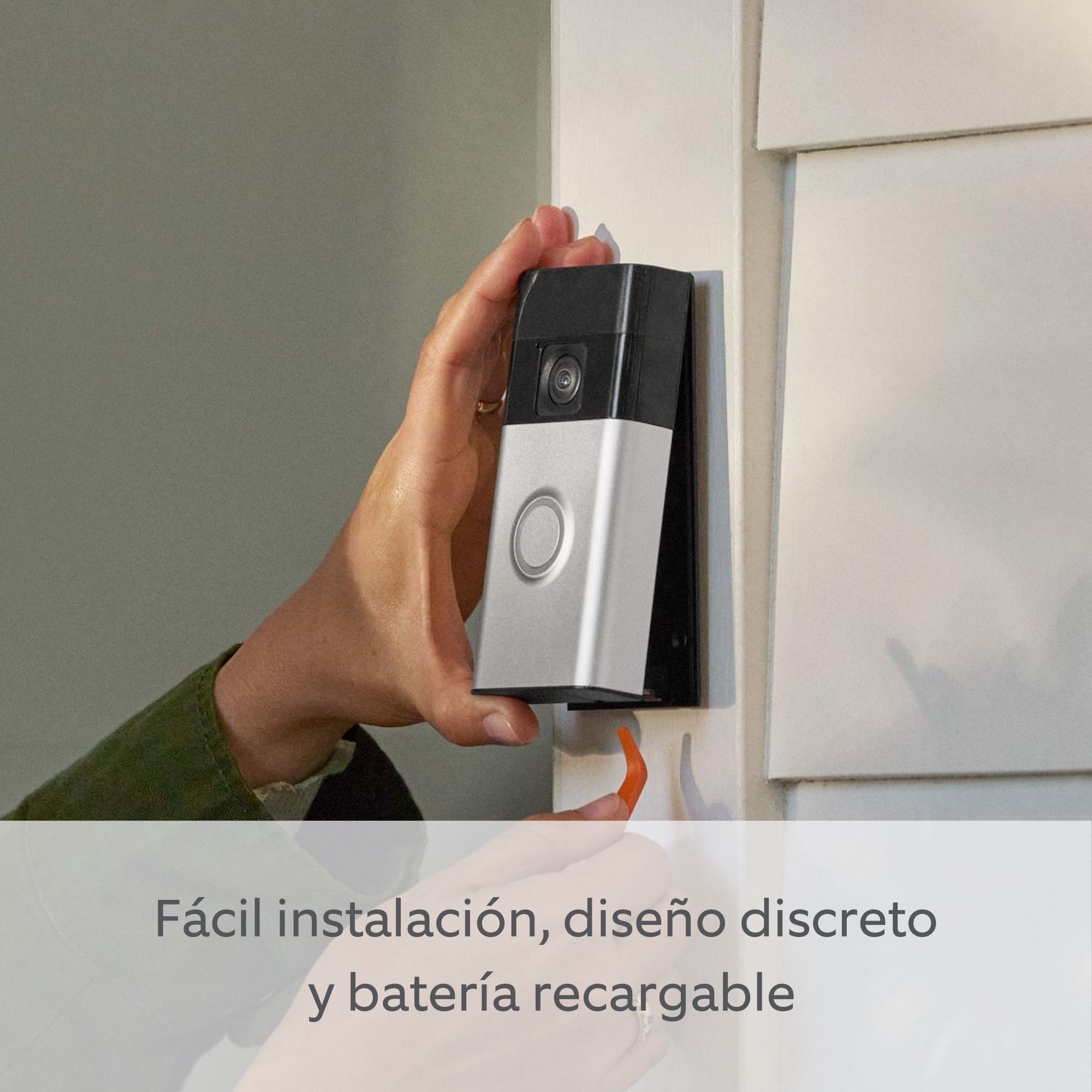 Foto 7 pulgar | Timbre Con Cámara Inalámbrico Ring Color Níquel Satinado