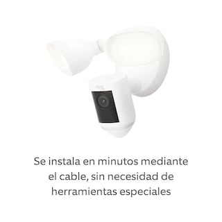 Foto 6 | Cámara De Seguridad Exterior Con Reflectores Y Sirena Cableada Ring Pro Color Blanco