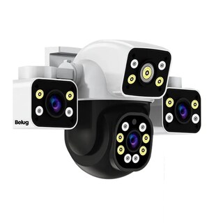 Foto 1 | Cámara de Seguridad Belug Wifi Exterior con 3 Lentes y Visión 360°