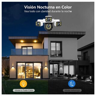 Foto 4 | Cámara de Seguridad Belug Wifi Exterior con 3 Lentes y Visión 360°