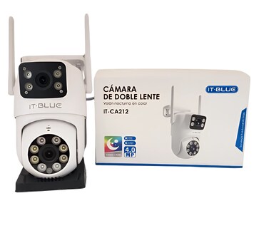 Foto 1 | Cámara De Vigilancia Wifi Con Doble Lente 360º Con Visión Nocturna, Sensor de Movimiento, Alarma.