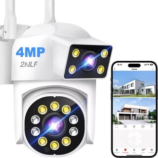 Foto 2 | Cámara De Vigilancia Wifi Con Doble Lente 360º Con Visión Nocturna, Sensor de Movimiento, Alarma.