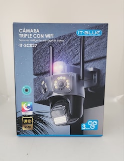 Foto 4 | Cámara de Vigilancia 360º Con Tres Lentes, Wifi, Con Sensores Inteligentes Visión Nocturna.