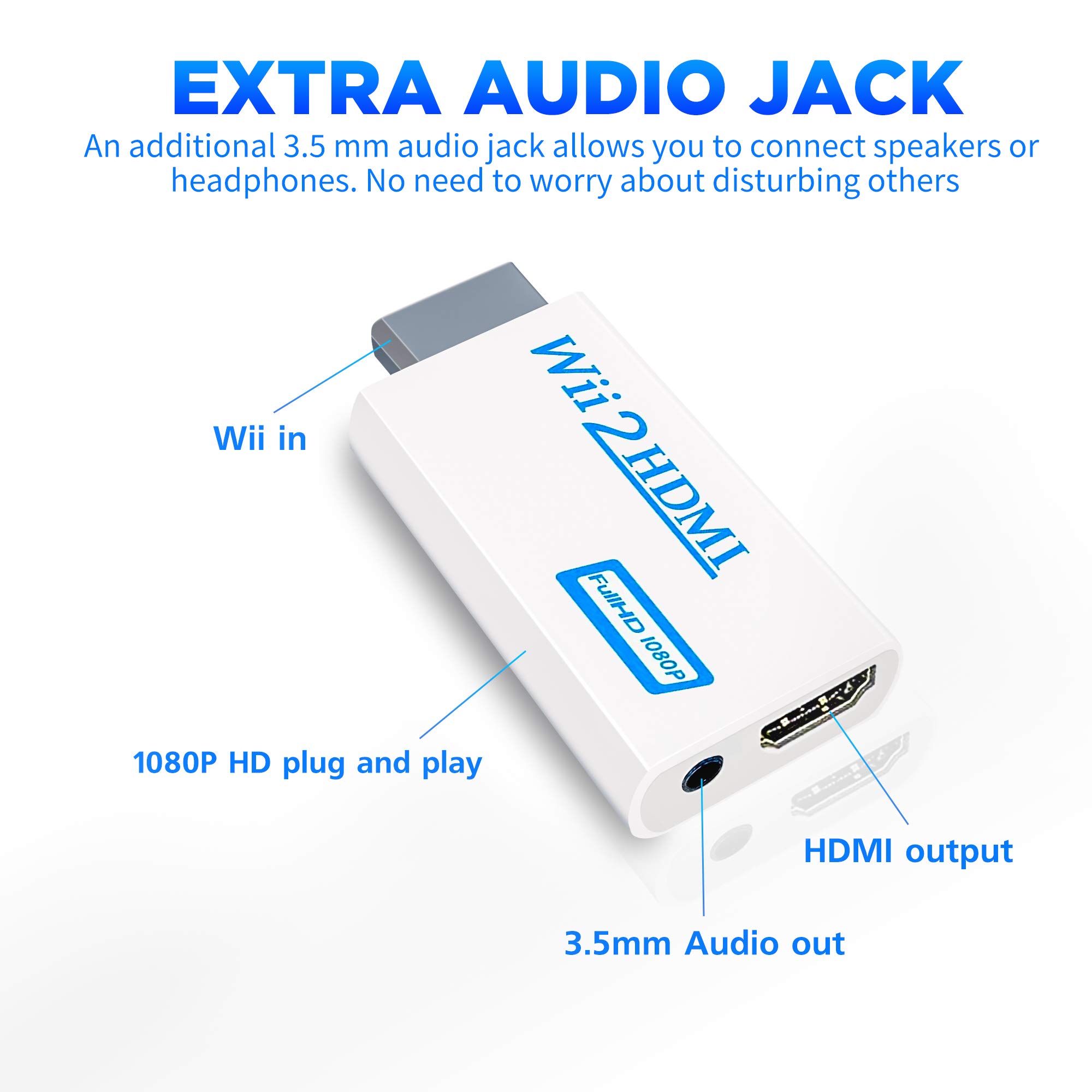 Foto 4 pulgar | Adaptador Conversor Wii A Hdmi 1080p Para Nintendo Wii Wii U - Venta Internacional.