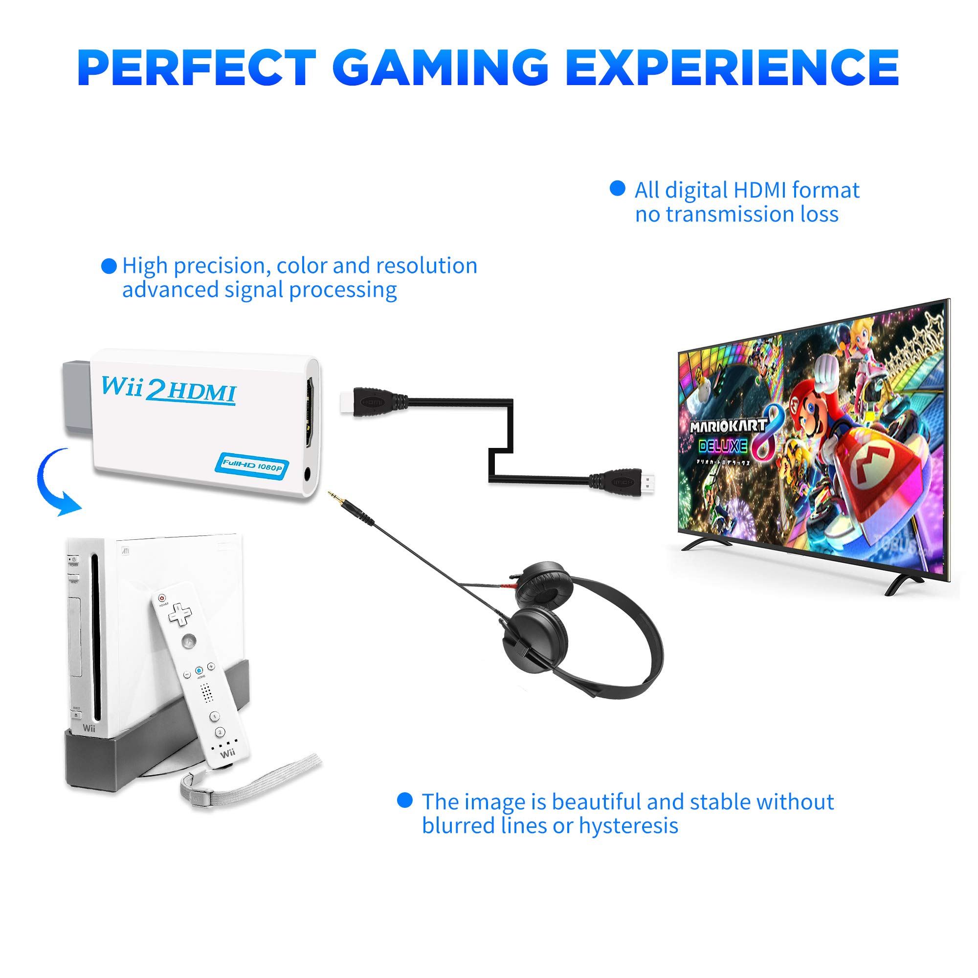 Foto 4 | Adaptador Conversor Wii A Hdmi 1080p Para Nintendo Wii Wii U - Venta Internacional.