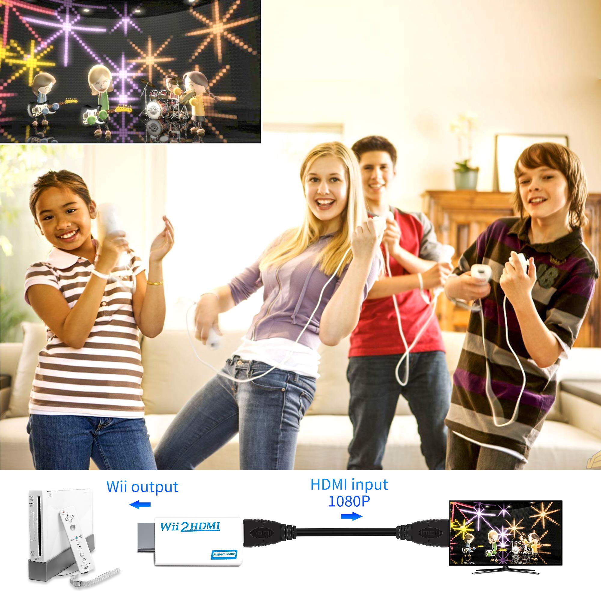 Foto 8 pulgar | Adaptador Conversor Wii A Hdmi 1080p Para Nintendo Wii Wii U - Venta Internacional.