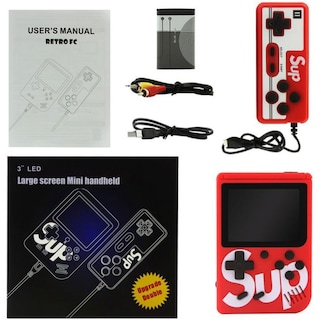 Foto 5 | Miniconsola Sup Portable Retro 400 Games Con Gamepad Amarillo - Venta Internacional.