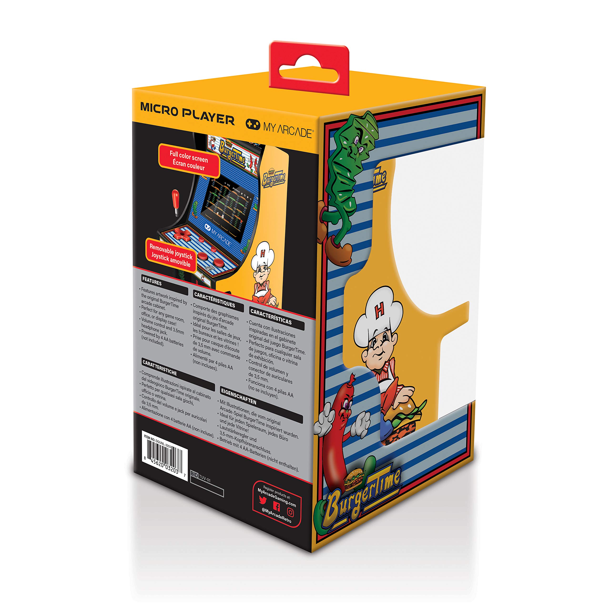 Foto 3 pulgar | Mini Máquina Recreativa My Arcade Burgertime Microplayer - Venta Internacional.