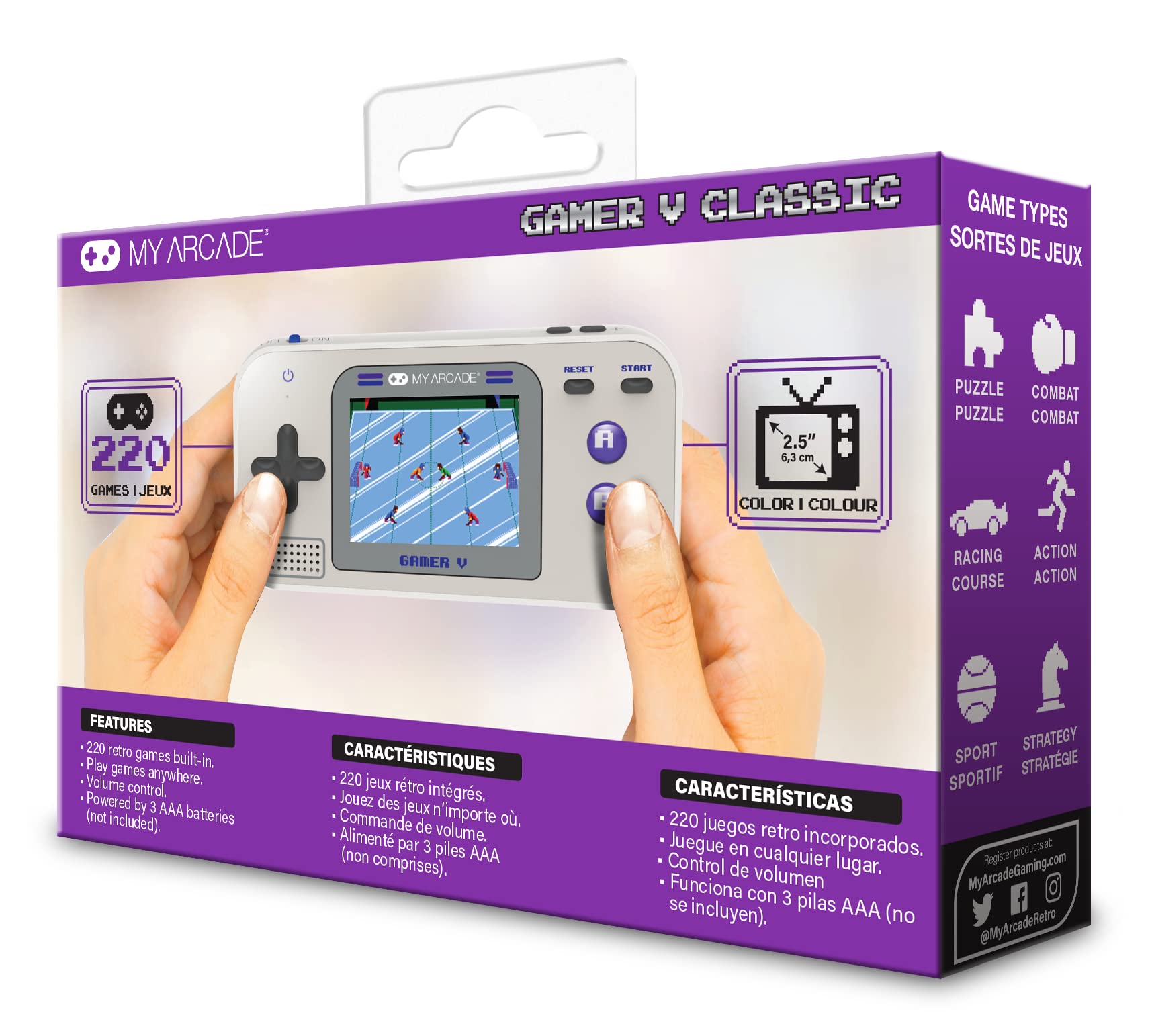 Foto 6 | Sistema De Juego Portátil My Arcade Gamer V Classic Purple - Venta Internacional.