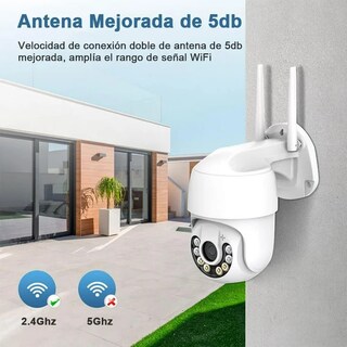Foto 7 | Cámara de Seguridad Wifi N8-200w Luz Led Ip Resiste Lluvia para Exteriores con Movimiento 360''ns Tech