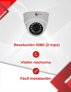 Foto 2 | Cámara Cctv de Seguridad Secucore Domo Vigilancia Video 4 en 1 Hd 1080p
