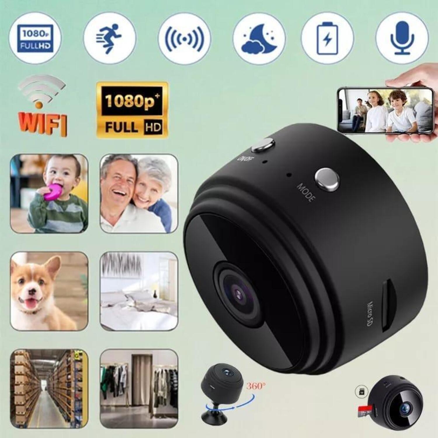 Foto 4 pulgar | Mini Camara De Seguridad Espia Hd A9 Wifi