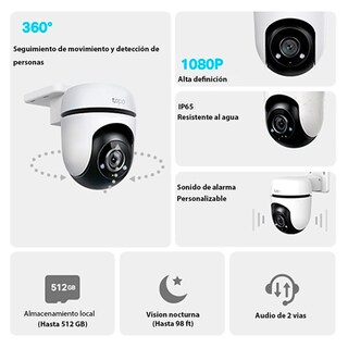 Foto 2 | Camara Vigilancia Wifi Tp-link Tapo C500 Exterior Full Hd Color Blanco