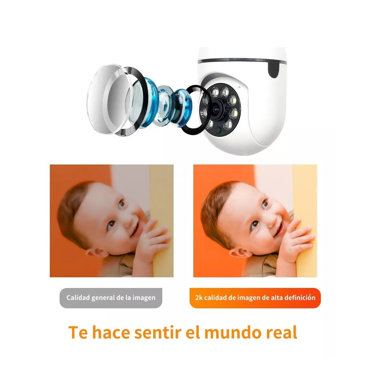 Foto 4 pulgar | Cámara Tipo Foco Impermeable De 1080p Con Wifi Eo Safe Imports Esi-6869 color Blanco