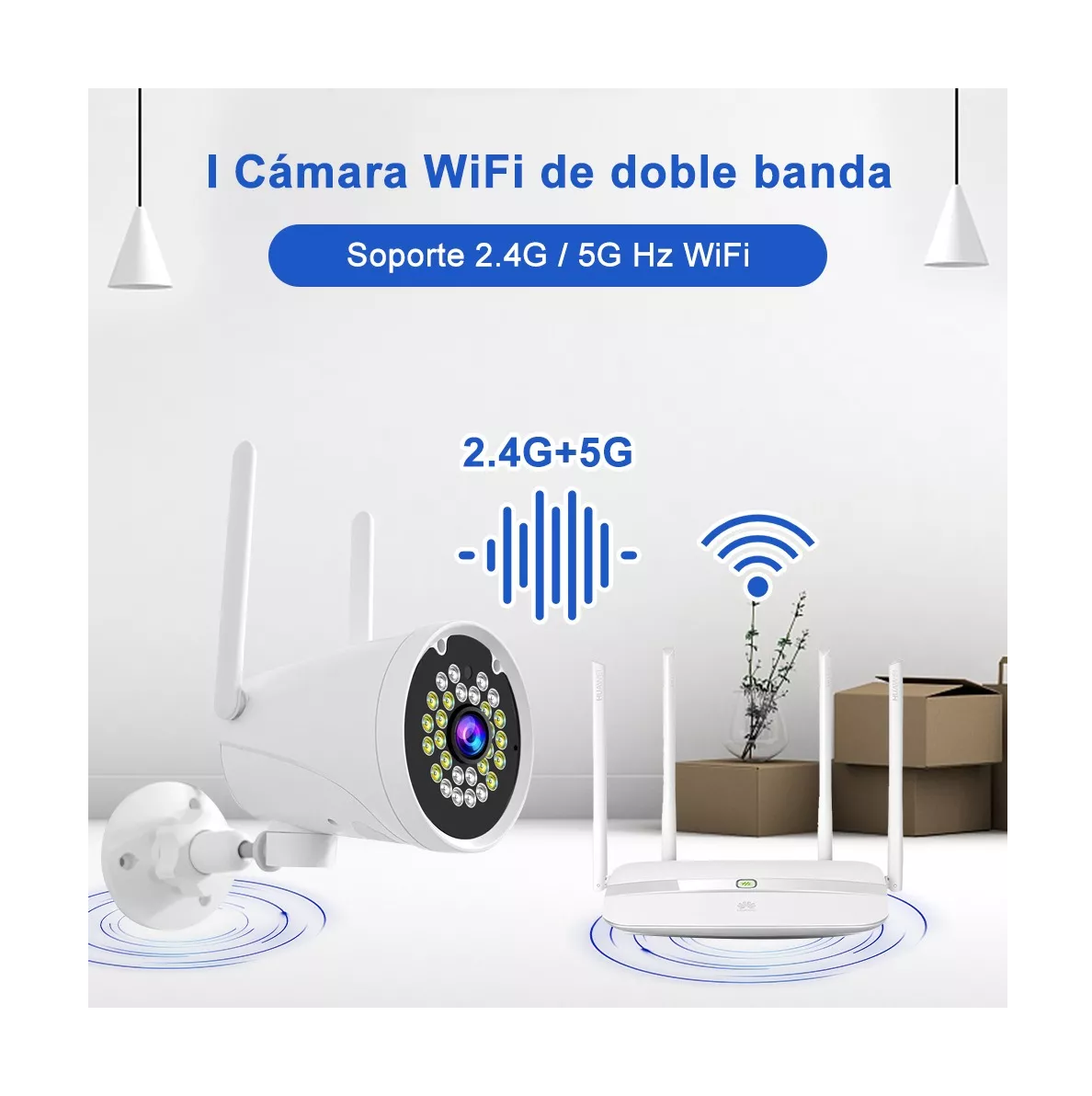 Foto 4 pulgar | Cámara de Seguridad Wifi Belug con Alarma para Exterior