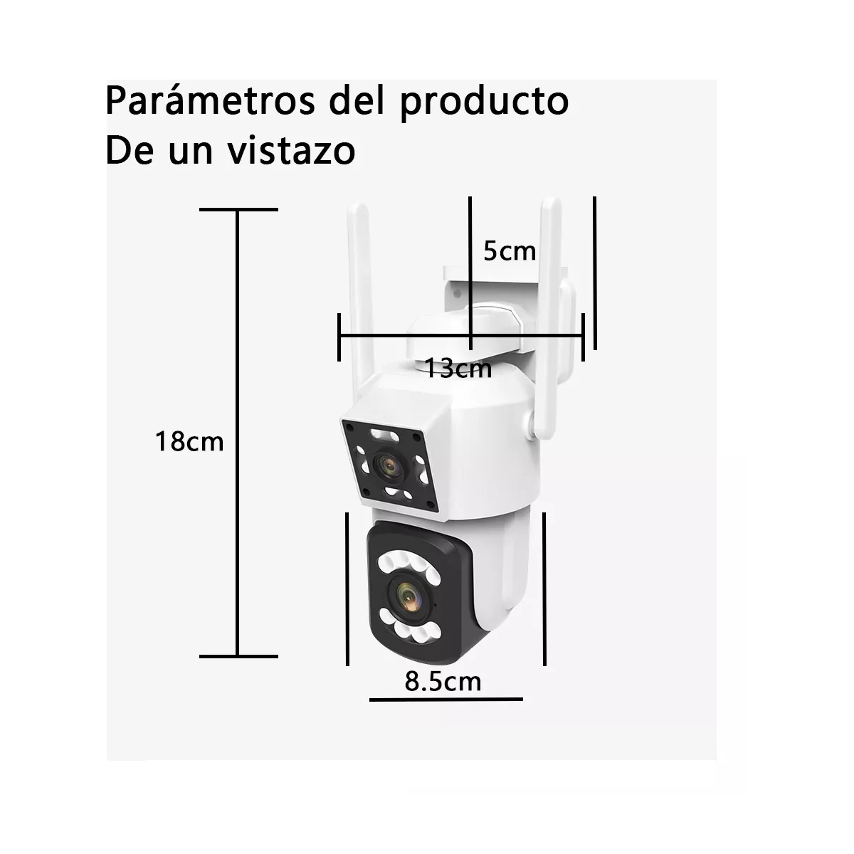 Foto 2 | Seguridad Doble Cámara Eo Safe Imports ESI-10981 Wifi HD 1080p con Alarma Blanco