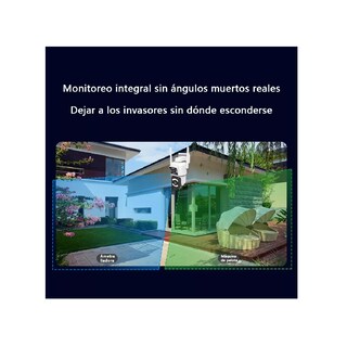 Foto 4 | Seguridad Doble Cámara Eo Safe Imports ESI-10981 Wifi HD 1080p con Alarma Blanco