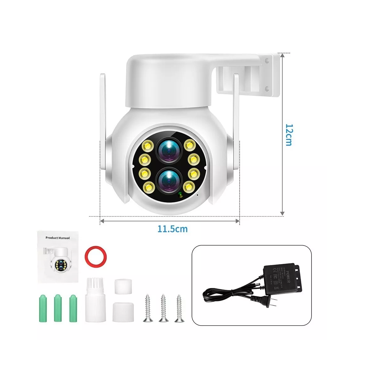 Foto 2 | Cámara de Seguridad Eo Safe Imports ESI-10979 Blanco Wifi Zoom Óptico