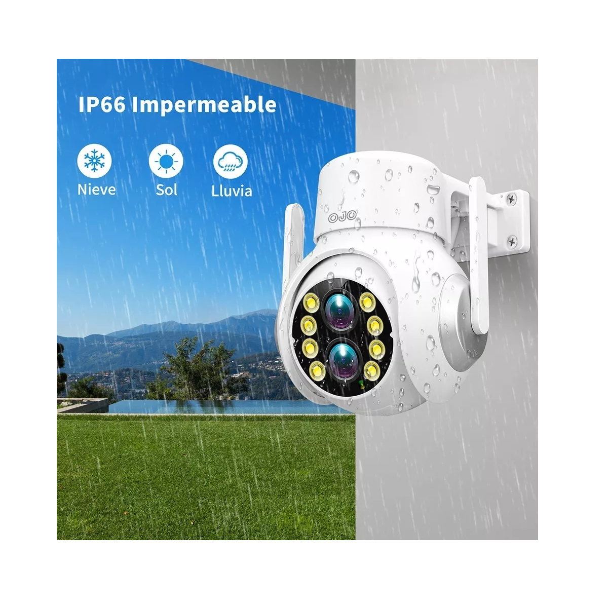 Foto 5 pulgar | Cámara de Seguridad Eo Safe Imports ESI-10979 Blanco Wifi Zoom Óptico