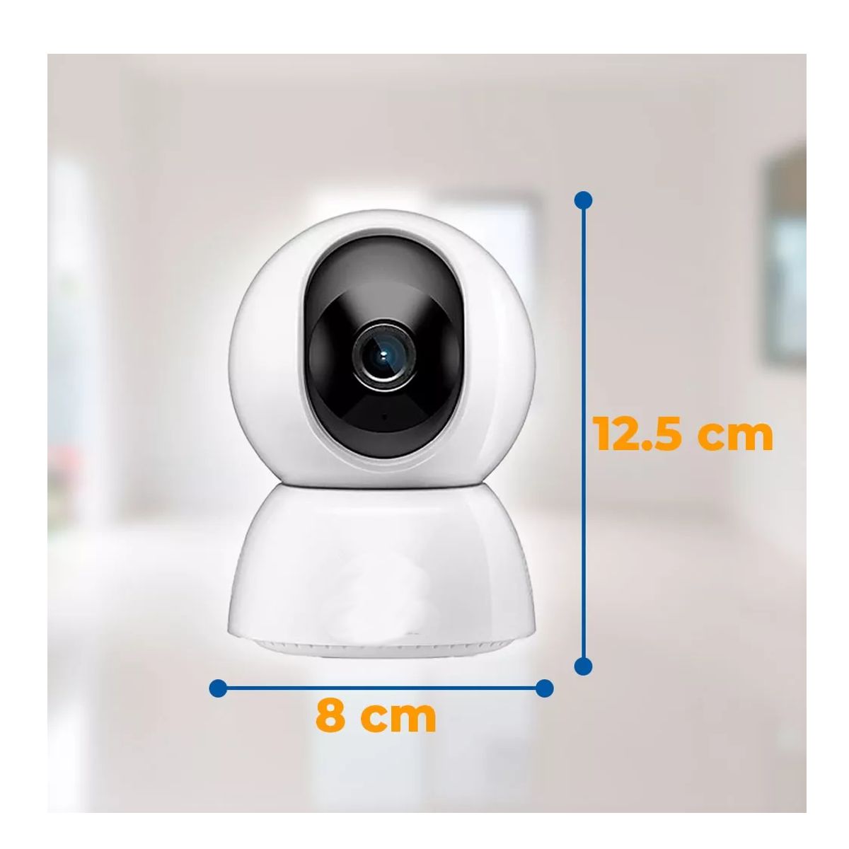 Foto 3 pulgar | Camara De Seguridad Ip Wifi 2.4ghz 3mpx Compatible Con Alexa Elegate Blanca