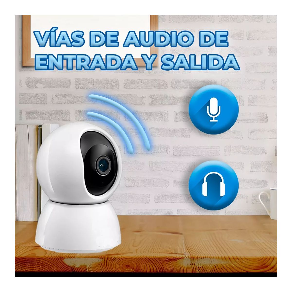 Foto 3 | Camara De Seguridad Ip Wifi 2.4ghz 3mpx Compatible Con Alexa Elegate Blanca