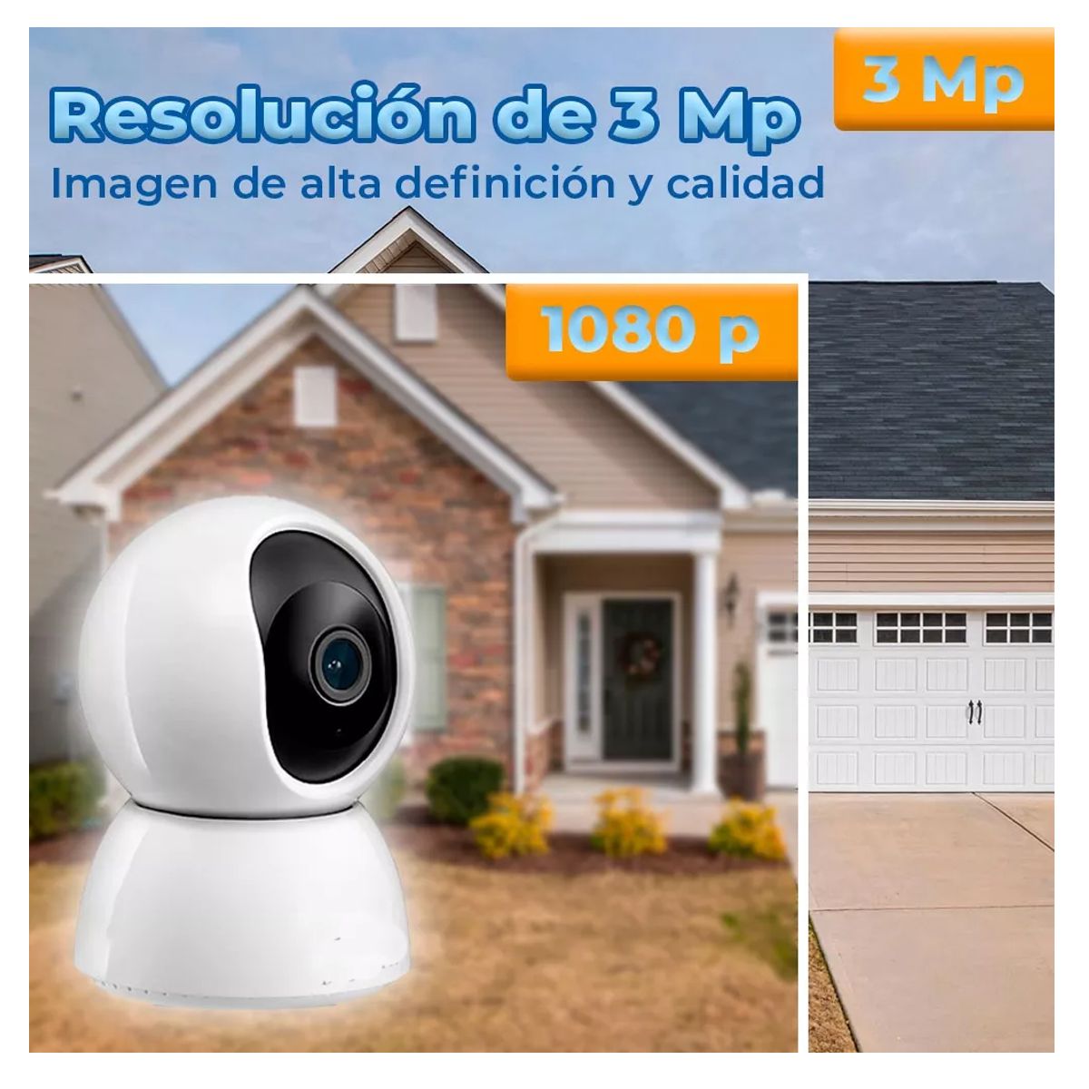 Foto 6 pulgar | Camara De Seguridad Ip Wifi 2.4ghz 3mpx Compatible Con Alexa Elegate Blanca