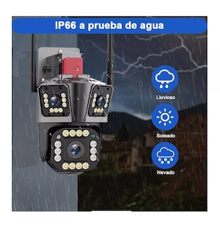 Foto 2 | Cámara de Vigilancia Belug Negra 8 MP con 3 Pantallas y Zoom 10x Alexa