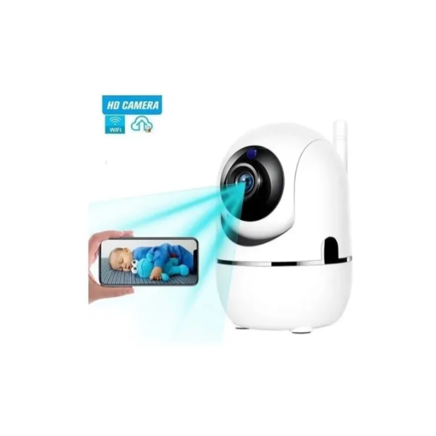 Foto 2 pulgar | Cámara IP Wifi HD 360° con Visión Nocturna 720p/1080p con Audio - Venta Internacional