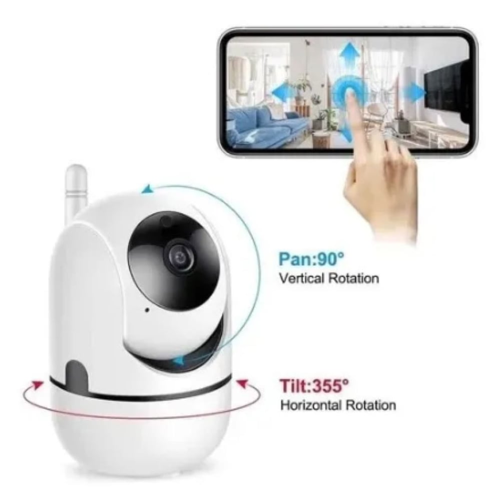 Foto 3 pulgar | Cámara IP Wifi HD 360° con Visión Nocturna 720p/1080p con Audio - Venta Internacional