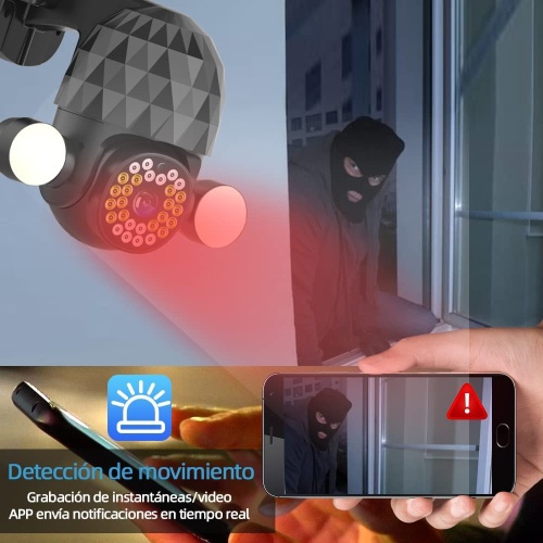 Foto 4 pulgar | Cámara de Seguridad con Infrarrojos y Sensor de Movimiento - Venta Internacional