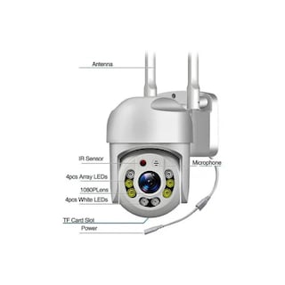 Foto 2 | Cámara Wifi para Exteriores Visión Nocturna 5G Antena Doble YCC365 - Venta Internacional