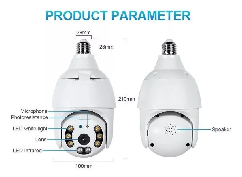 Foto 3 pulgar | Cámara de Seguridad 5G IP 360° con Vista Panorámica y Visión Nocturna - Venta Internacional