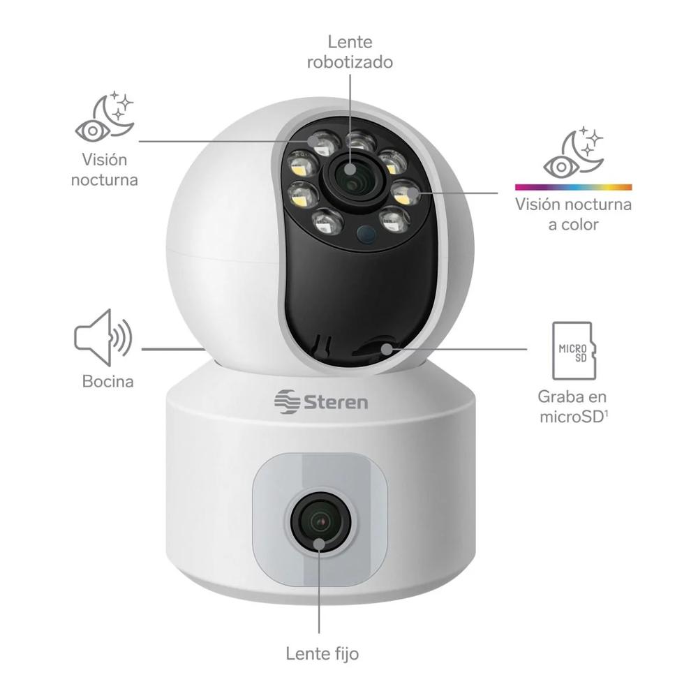 Foto 2 | 2 Cámaras De Seguridad Wi-fi De Doble Lente 2 Mpx Robotizadas Con Seguidor De Movimiento