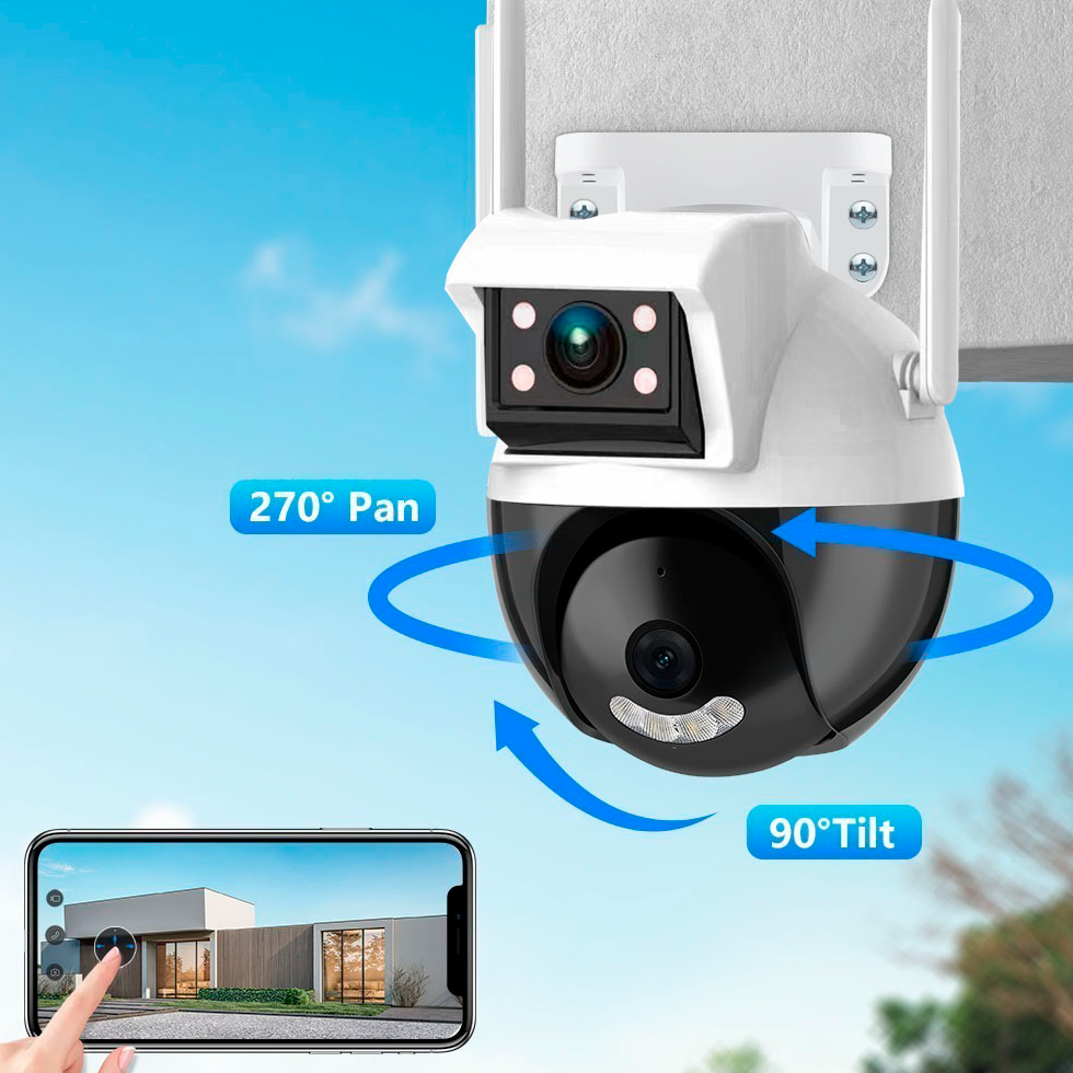 Foto 6 pulgar | Camara De Seguridad Wifi Exterior Impermeable Full Hd Multiangulo 1080p Con Vision Nocturna