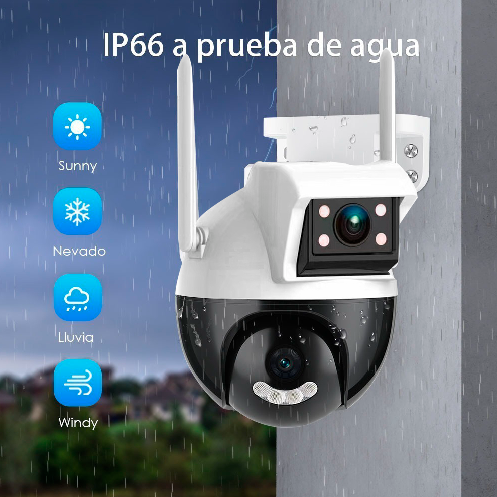 Foto 8 pulgar | Camara De Seguridad Wifi Exterior Impermeable Full Hd Multiangulo 1080p Con Vision Nocturna