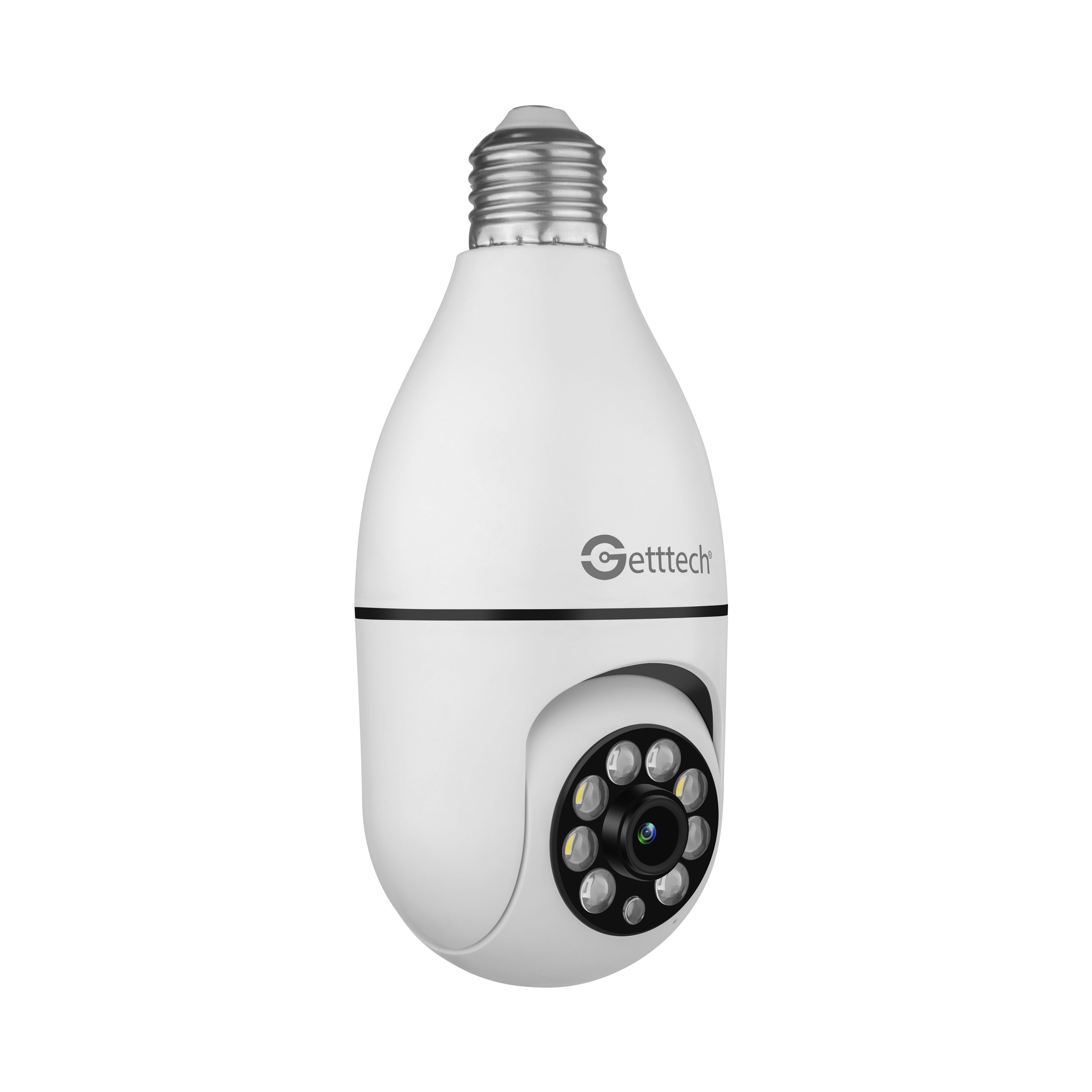 Foto 3 pulgar | Camara De Seguridad Getttech Gec-wbub2 Tipo Bombilla 360° 2mp 15 Fps Wifi Con Microfono Y Altavoz 128gb Vision Nocturna