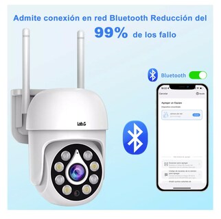 Foto 2 | Cámara Inalámbricas Wifi Cámara Seguridad 5mp Blanco