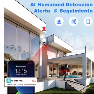 Foto 4 | Cámara Inalámbricas Wifi Cámara Seguridad 5mp Blanco