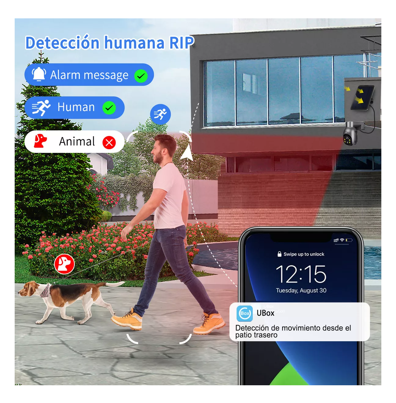 Foto 4 pulgar | Cámara de Seguridad Con Resolución 2k Visión Nocturna Incluida Negro