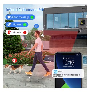Foto 3 | Cámara de Seguridad Con Resolución 2k Visión Nocturna Incluida Negro