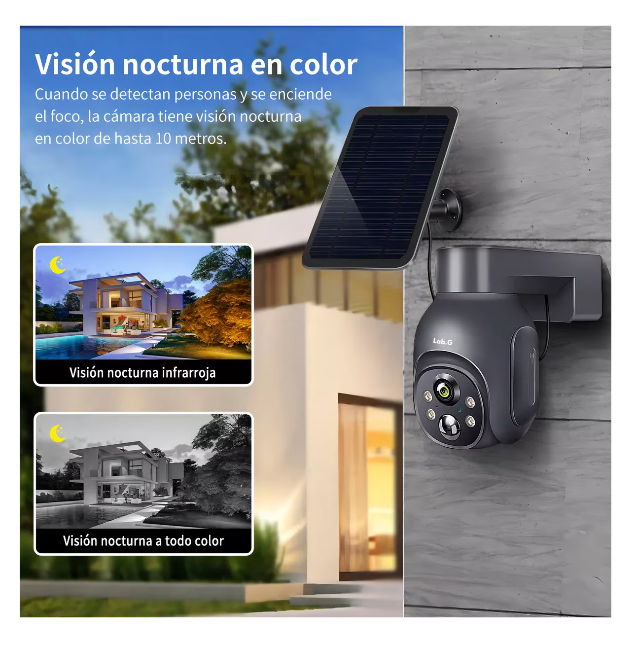 Foto 6 pulgar | Cámara de Seguridad Con Resolución 2k Visión Nocturna Incluida Negro
