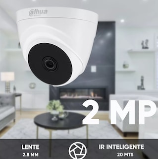 Foto 2 | Camara Cctv Dh-hac-t1a21n-28 Color Blanco Lente De 2.8mm 103 Grados De Apertura Ir Inteligente De 20mts Uso Interio