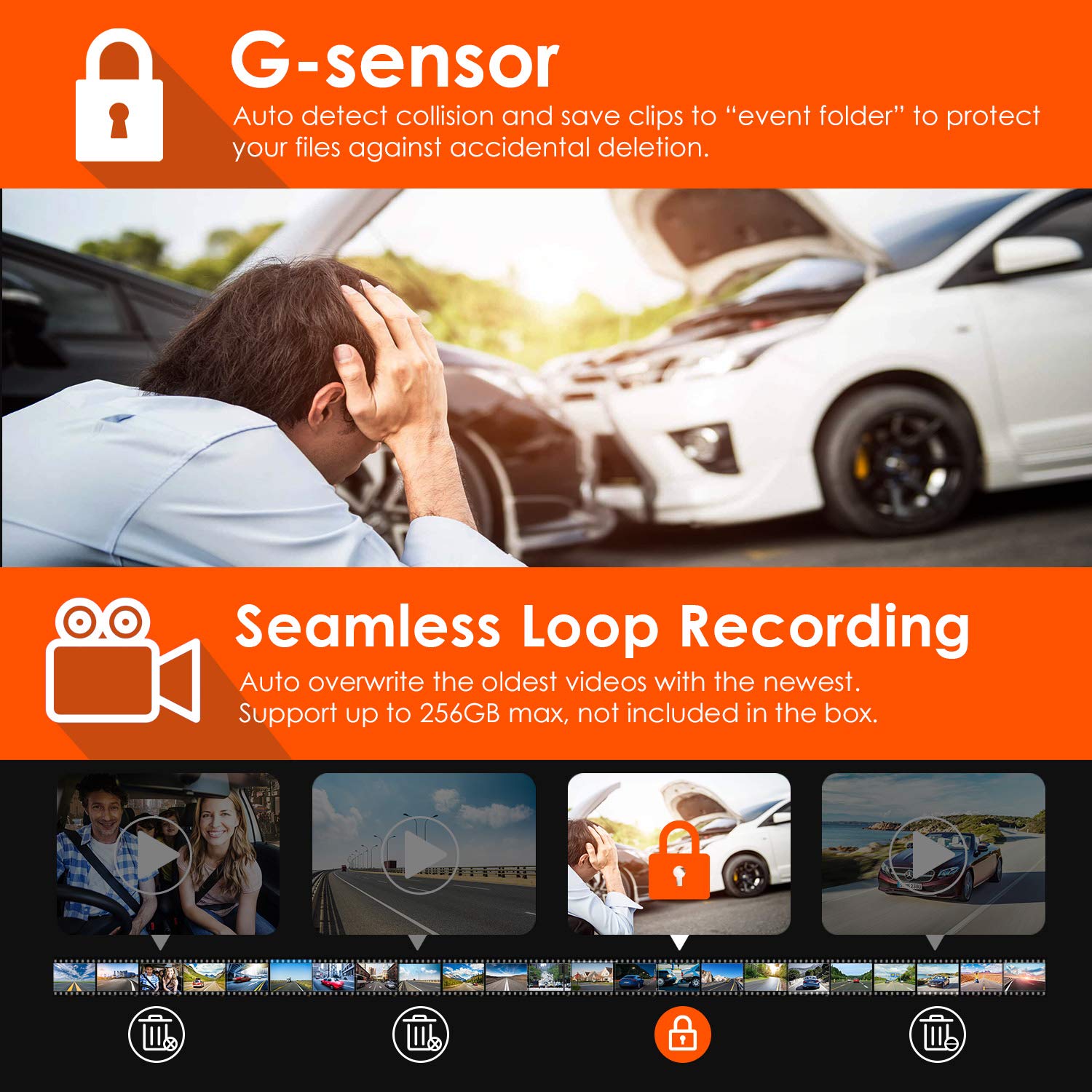Foto 8 pulgar | Dash Cam Vantrue N4 De Tres Canales 4k+1080p En La Parte Delantera Y Trasera - Venta Internacional.