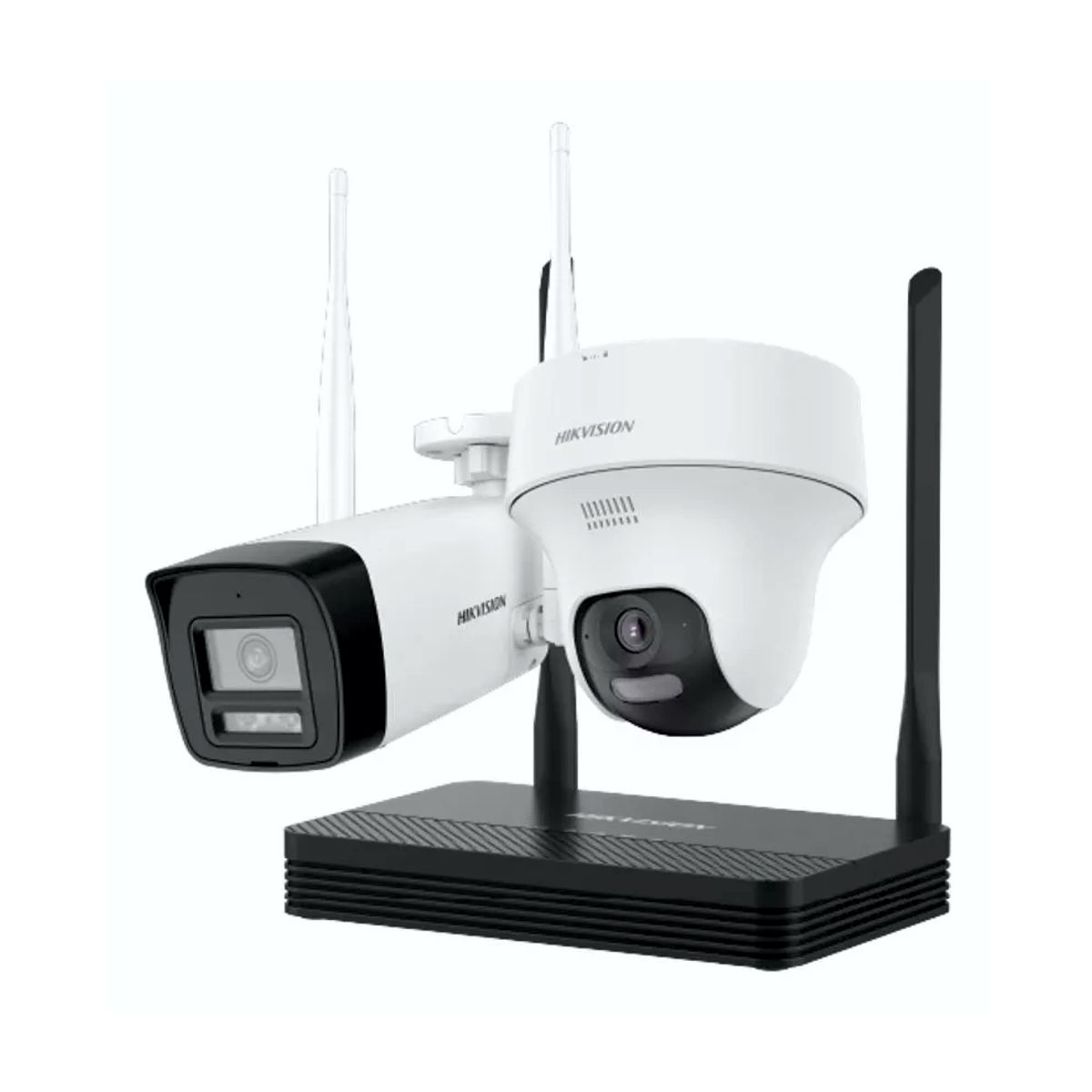 Foto 1 | Hikvision Kit Ip Inalámbrico 2 Megapíxel Nvs 4 Canales Incluye 2 Camaras
