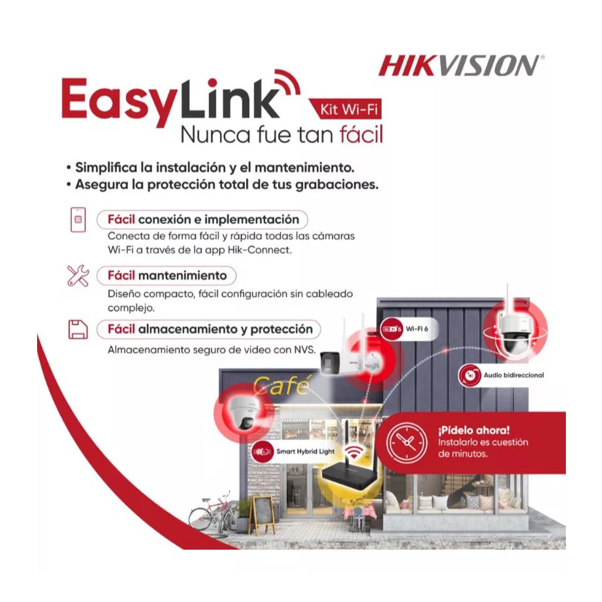 Foto 4 | Hikvision Kit Ip Inalámbrico 2 Megapíxel Nvs 4 Canales Incluye 2 Camaras