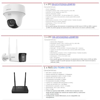 Foto 8 | Hikvision Kit Ip Inalámbrico 2 Megapíxel Nvs 4 Canales Incluye 2 Camaras