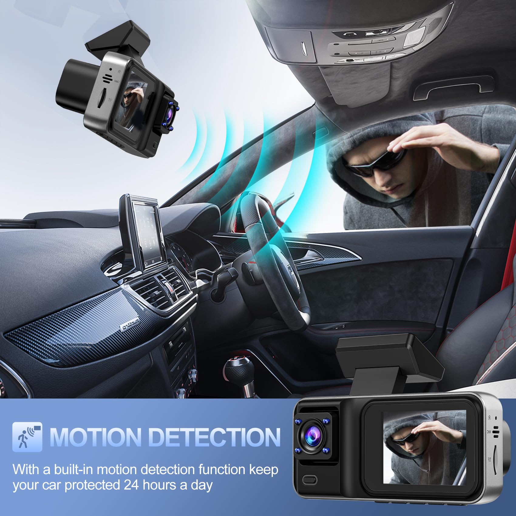 Foto 4 pulgar | Dash Cam Chensive 4k De 3 Canales Y 64 Gb Con Super Night Vision - Venta Internacional.