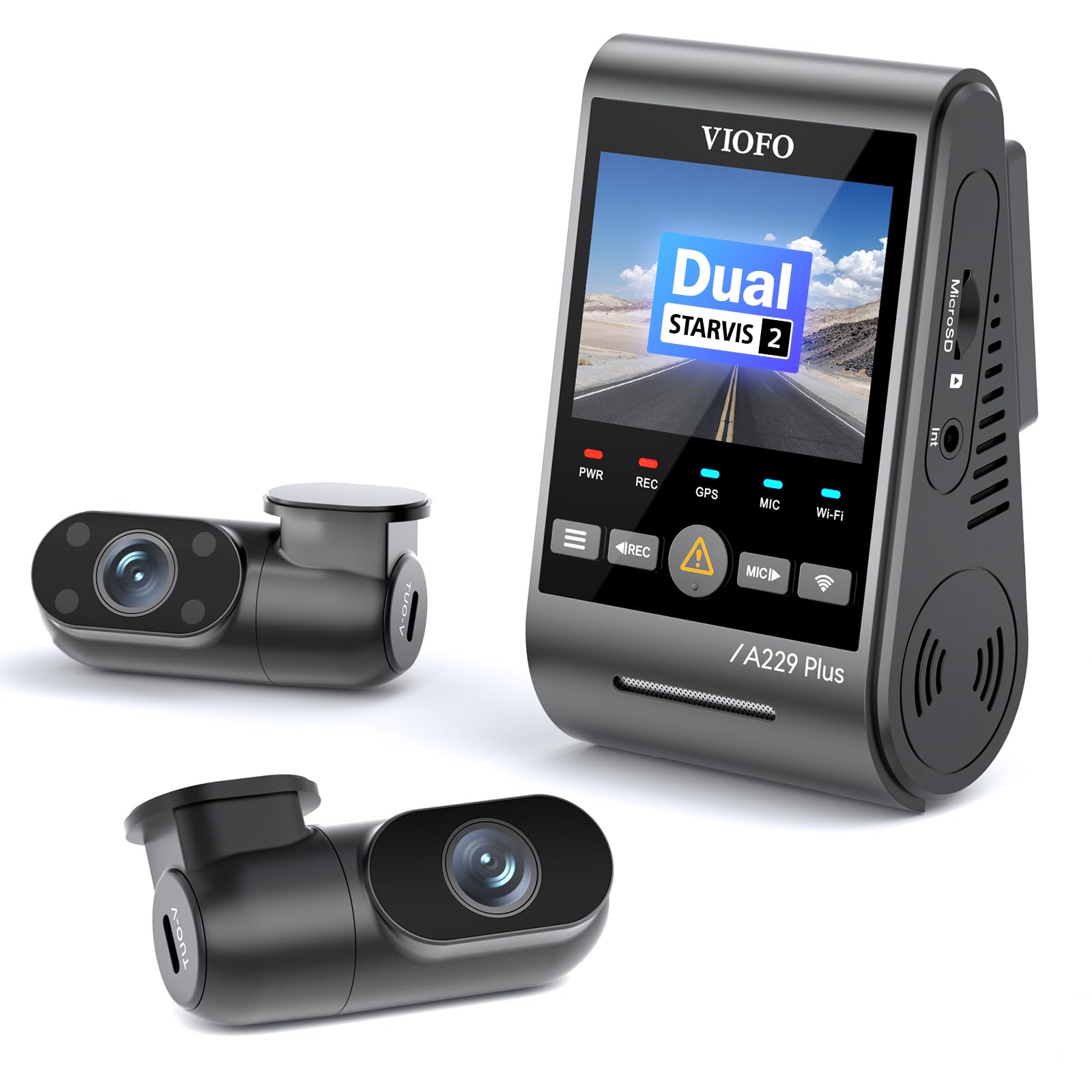 Cámara De Salpicadero Viofo A229 Plus De 3 Canales 1440p+1440p+1080p - Venta Internacional. $9,289