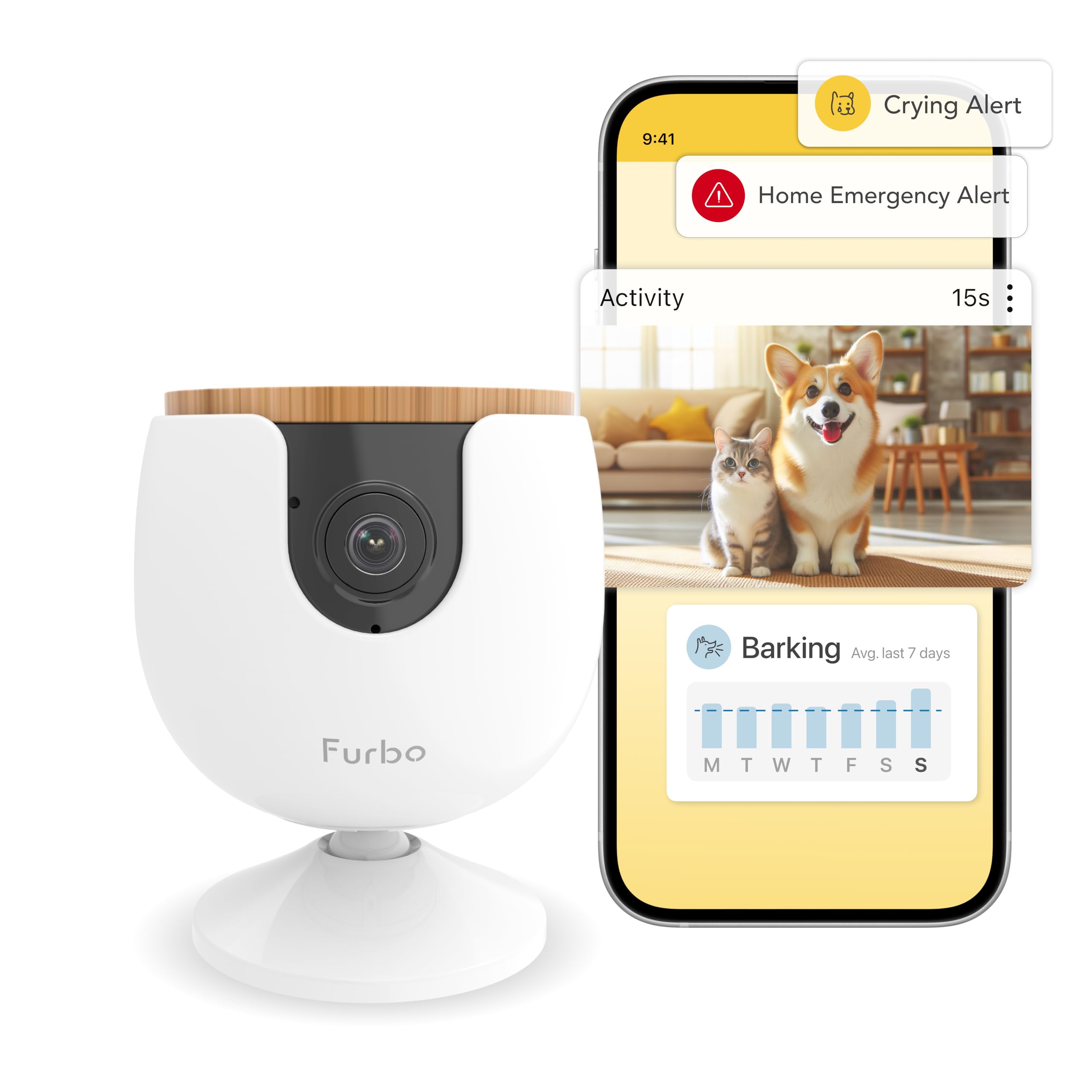Foto 2 pulgar | Cámara Para Mascotas Furbo Mini New + Nanny Bundle Con Home Security - Venta Internacional.